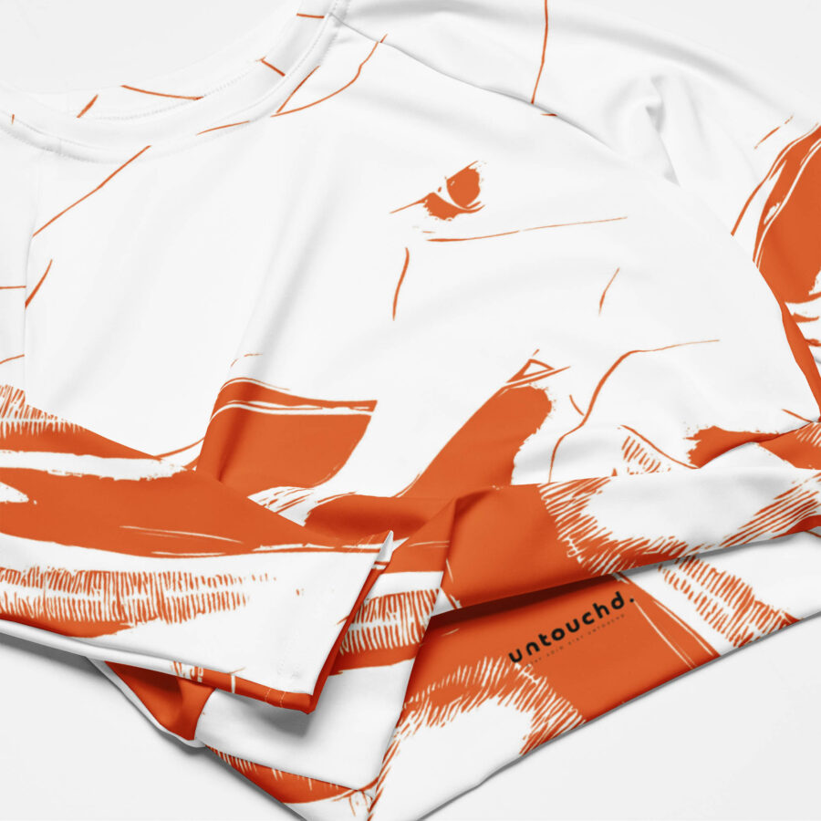 Terra Brushstroke Abstract Crop Top brand view