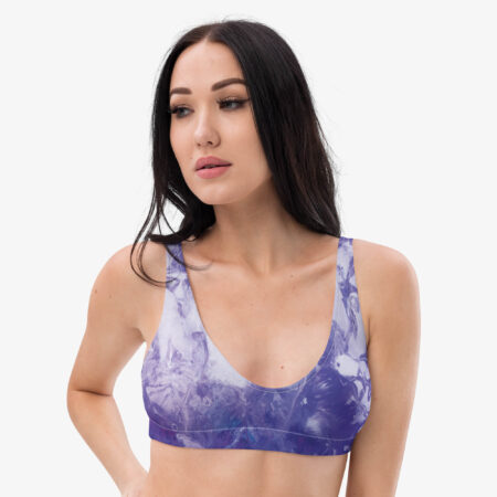 Marble Smoke Padded Bikini Top front view