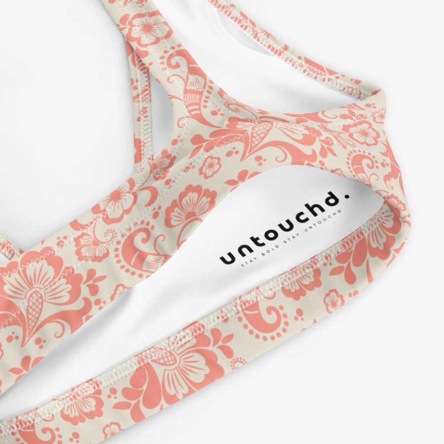 Floral Print Padded Bikini Top brand view