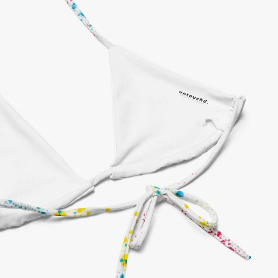 Paintstroke Burst Padded String Bikini Top brand view