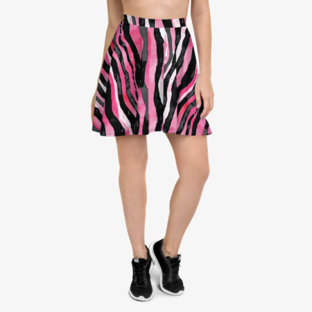 Blush Petal Tiger Skater Skirt front view