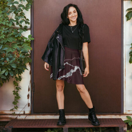 Violet Shard Skater Skirt lifestyle
