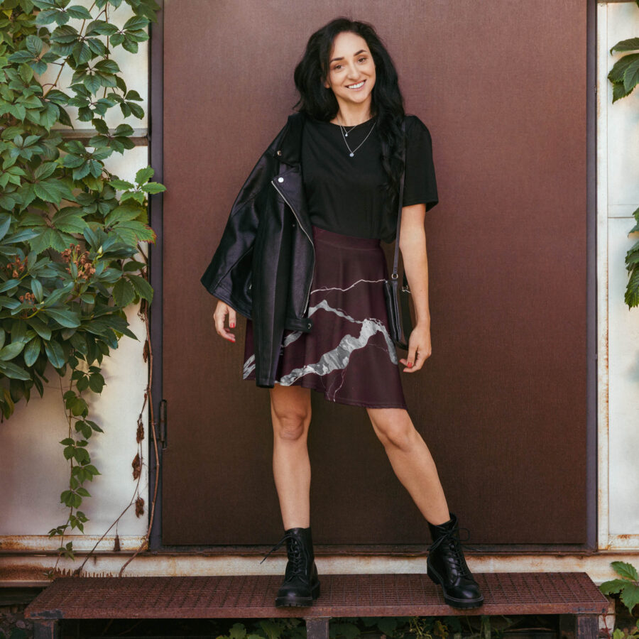 Violet Shard Skater Skirt lifestyle