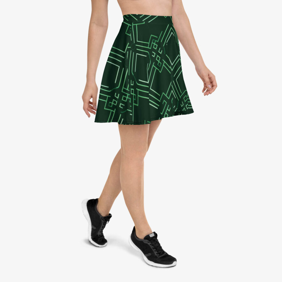 Emerald Signal Skater Skirt side angle