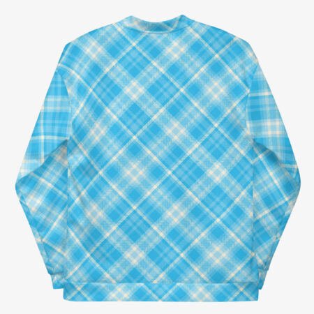 Sky Checkered Bomber Jacket back view