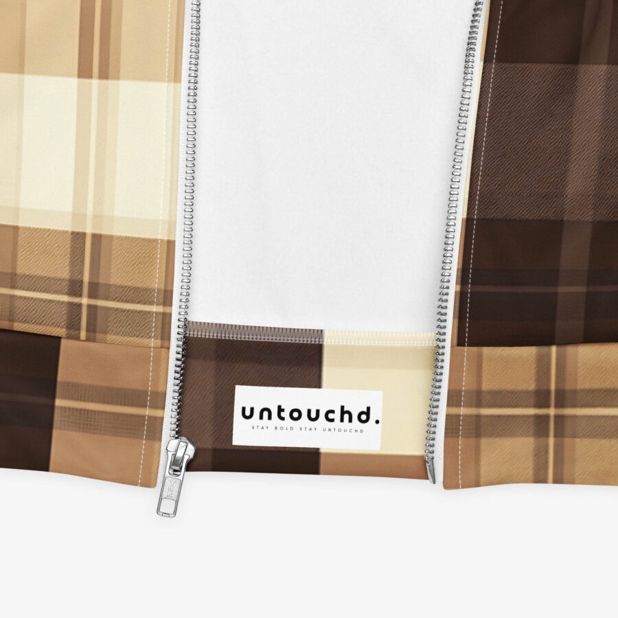 Dust Script Checkered Bomber Jacket brand view