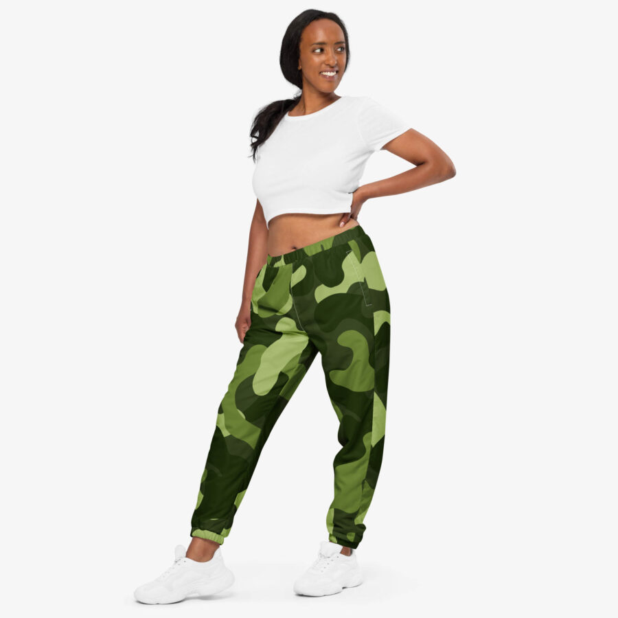 Verdant Drift Camo Track Pants woman view