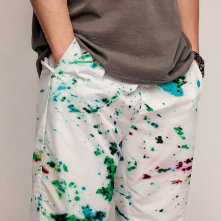 Ink Splash All Over Track Pants front view close-up