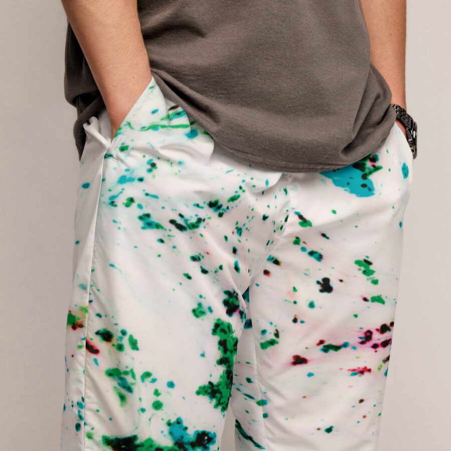 Ink Splash All Over Track Pants front view close-up
