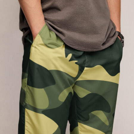 Shadowcore Camo Track Pants front view close-up
