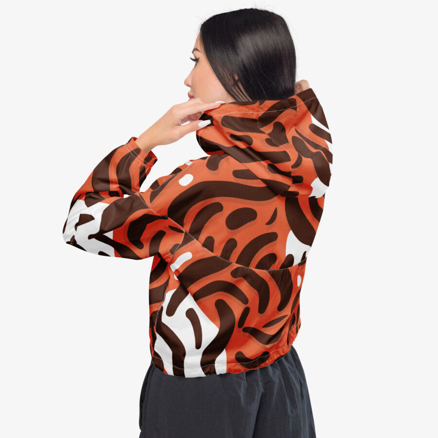 Tiger Pulse Cropped Windbreaker back view