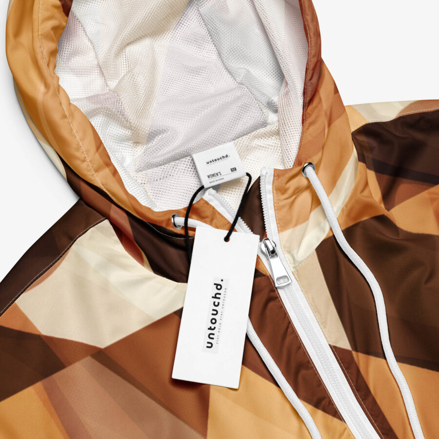 Earthtone Flow Cropped Windbreaker brand view