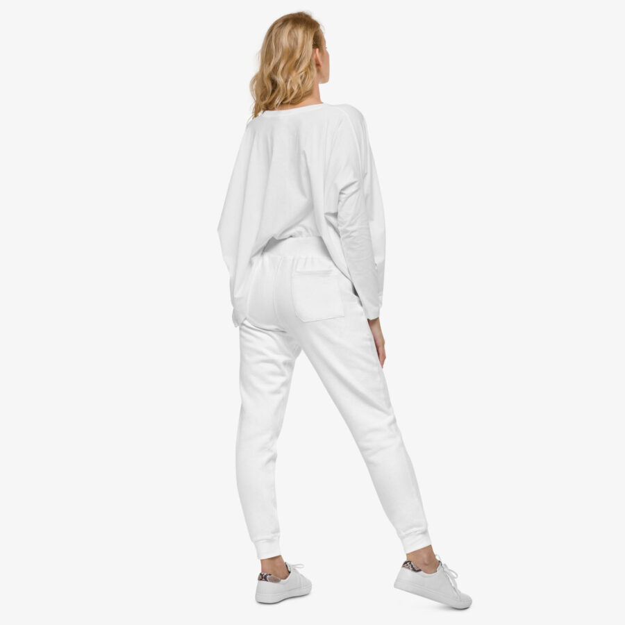 White Inferno Flame Graphic Joggers back view