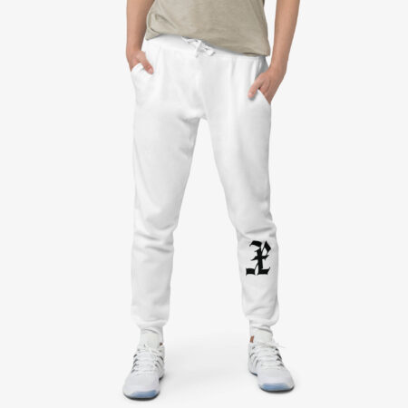 White Monogram Sweatpants close up