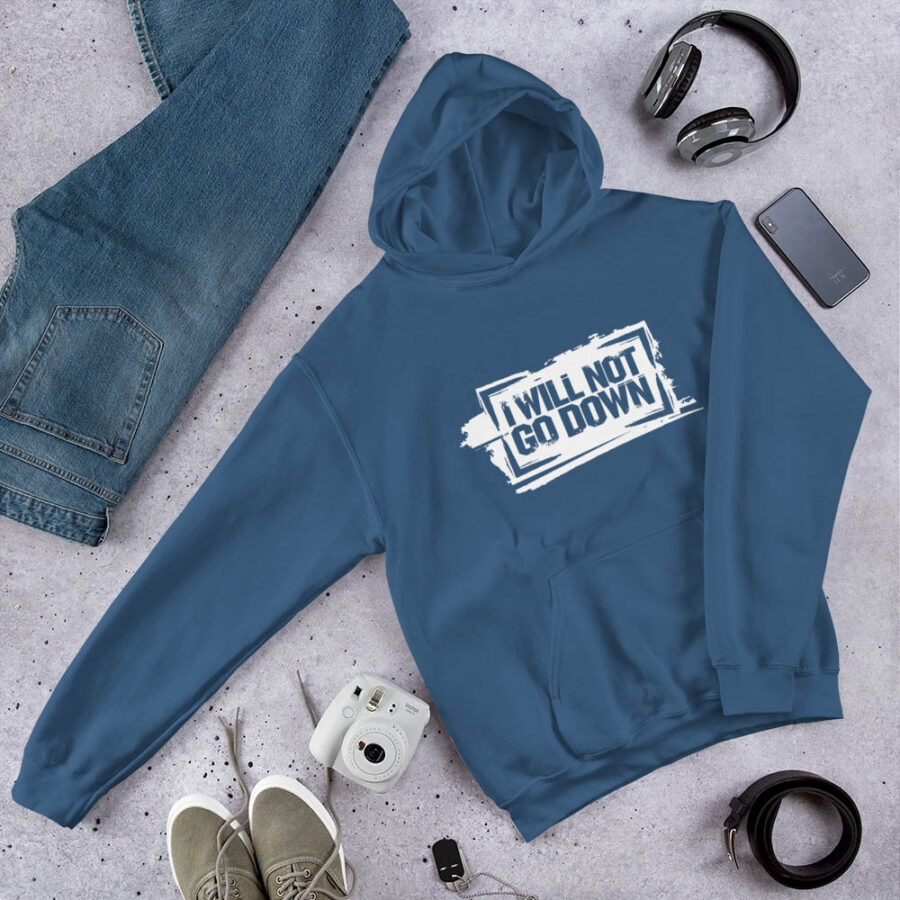 Rebellion Hoodie for Men indigo blue