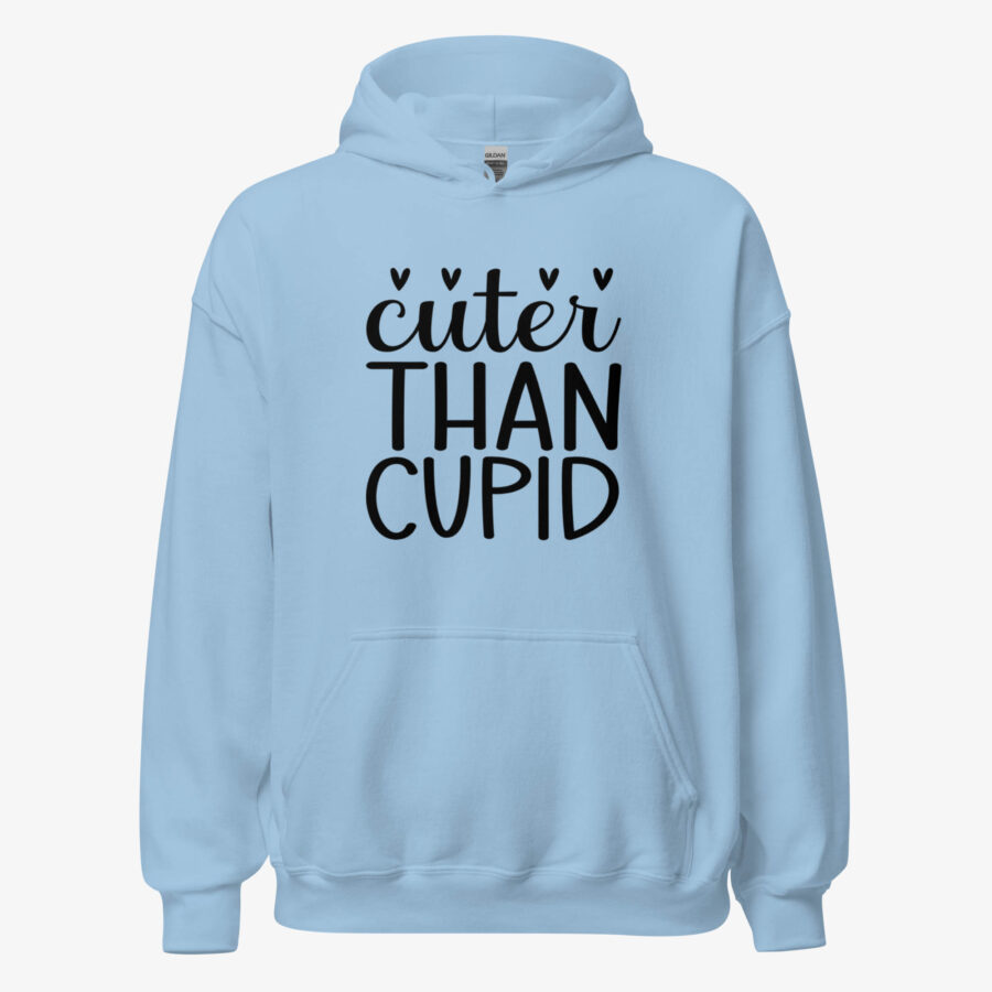 Cuter Than Cupid Hoodie for Women light blue