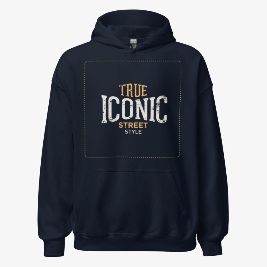 True Iconic Graphic Design Hoodie navy