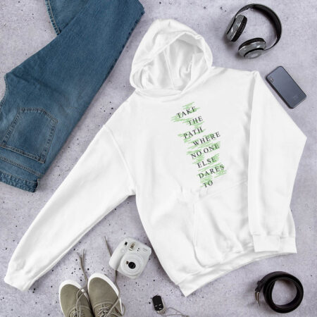 Quoted Graphic Design Hoodie in white