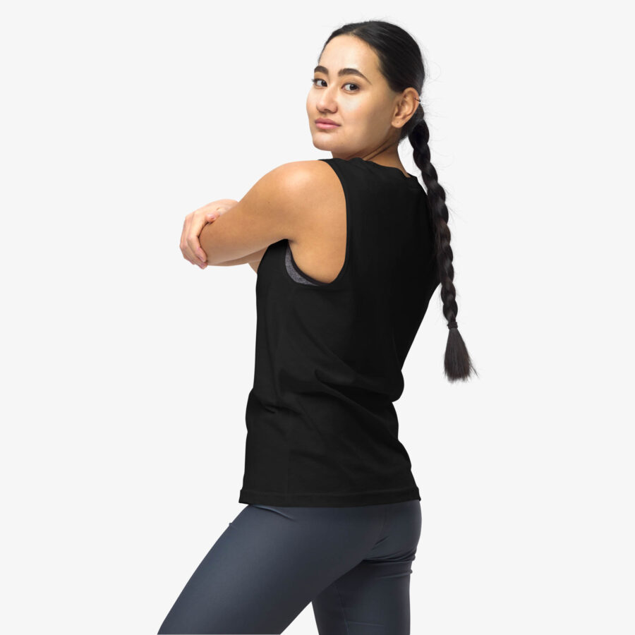 I'm Doing This For Me Graphic Muscle Shirt back view