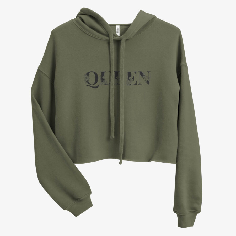 Royal Fade Cropped Hoodie front view