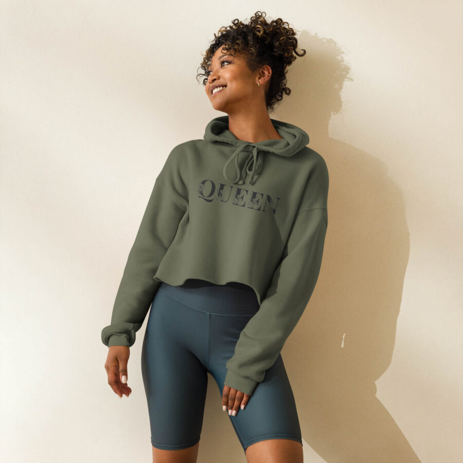 Royal Fade Cropped Hoodie lifestyle
