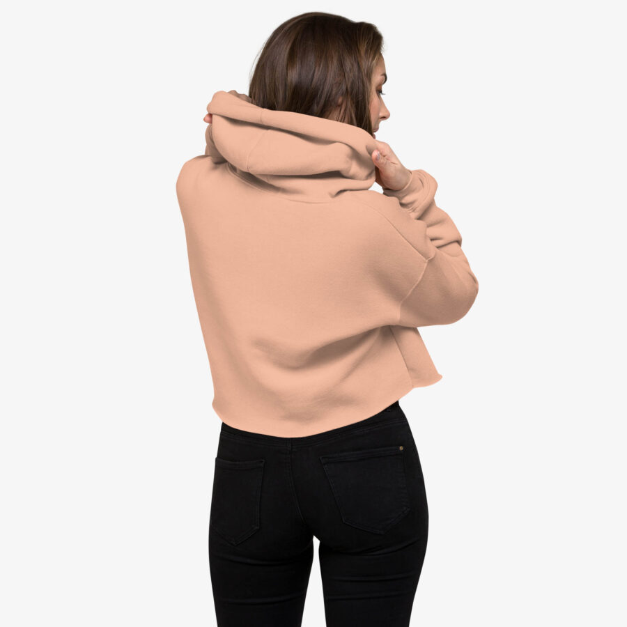 Rosy Vibes Cropped Hoodie back view