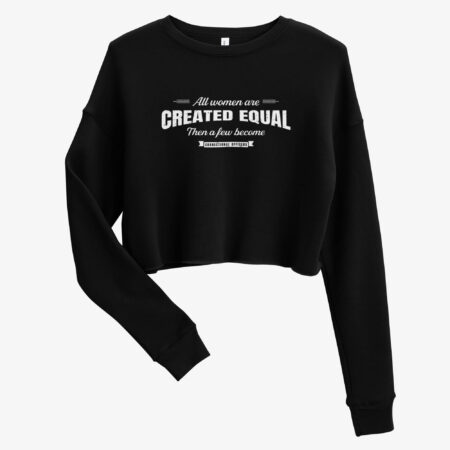 Her Standard Cropped Sweatshirt front view in black