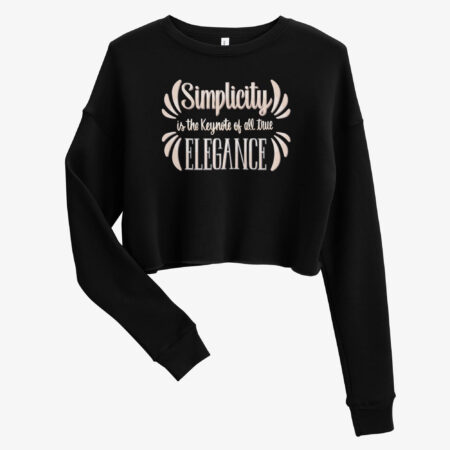 La Clé Élégante Cropped Sweatshirt lifestyle