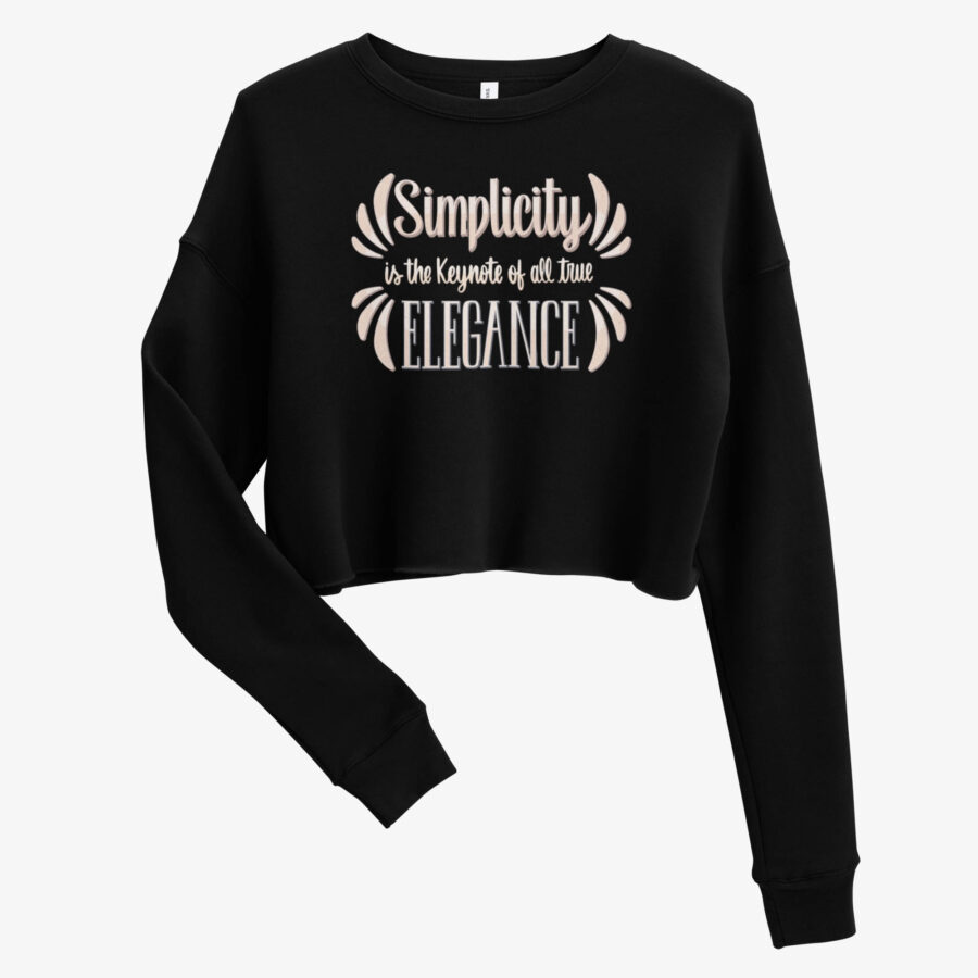 La Clé Élégante Cropped Sweatshirt lifestyle