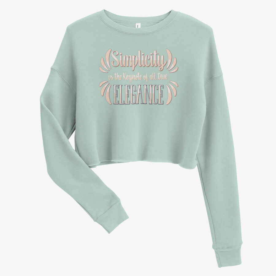 La Clé Élégante Cropped Sweatshirt dusty blue